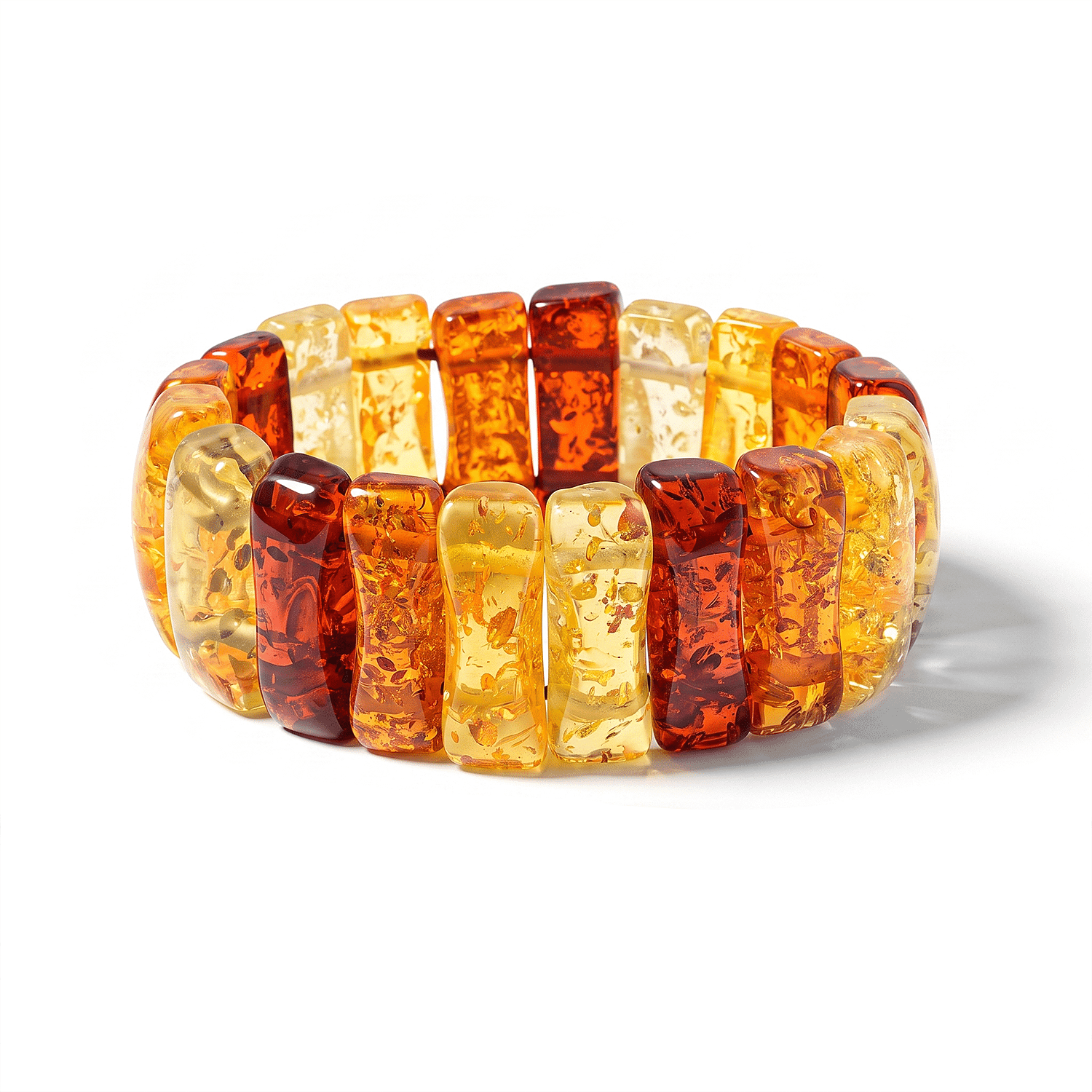 Mix Amber 222.00 ctw Stretch Bracelet