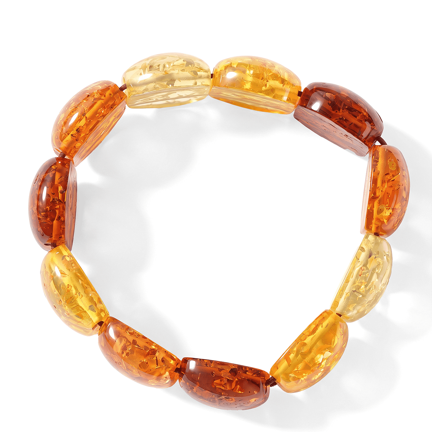Mix Amber 248.00 ctw Stretch Bracelet