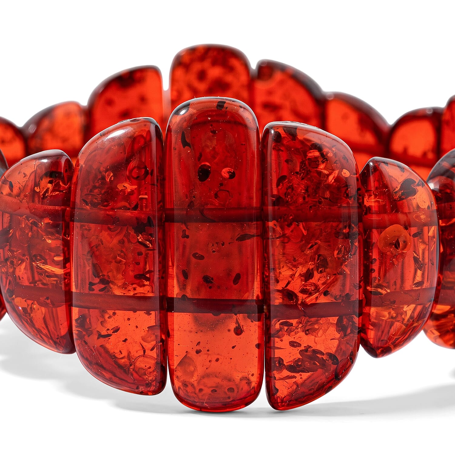 Amber 154.00 ctw Wave Stretch Bracelet