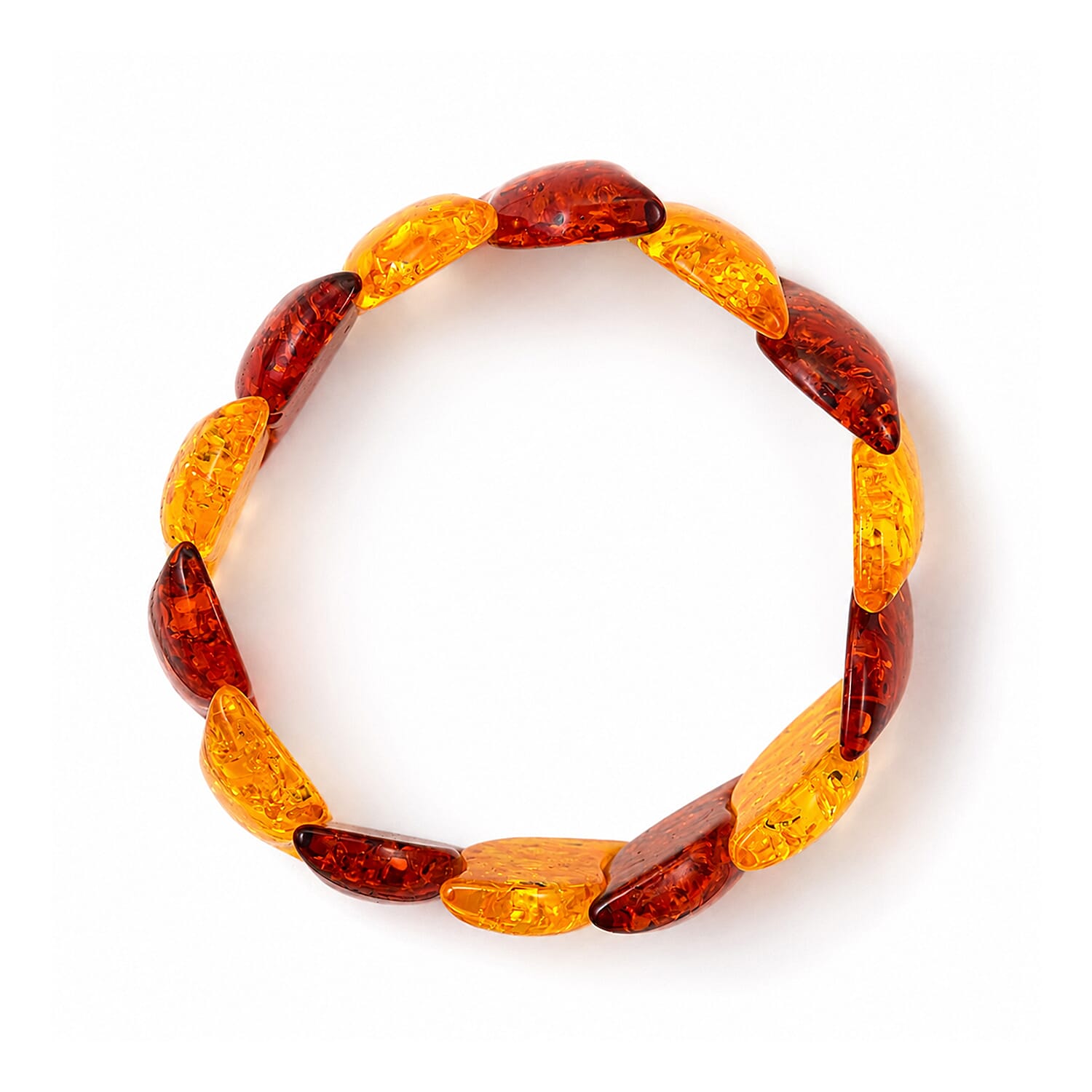 Mix Amber 184.00 ctw Stretch Bracelet