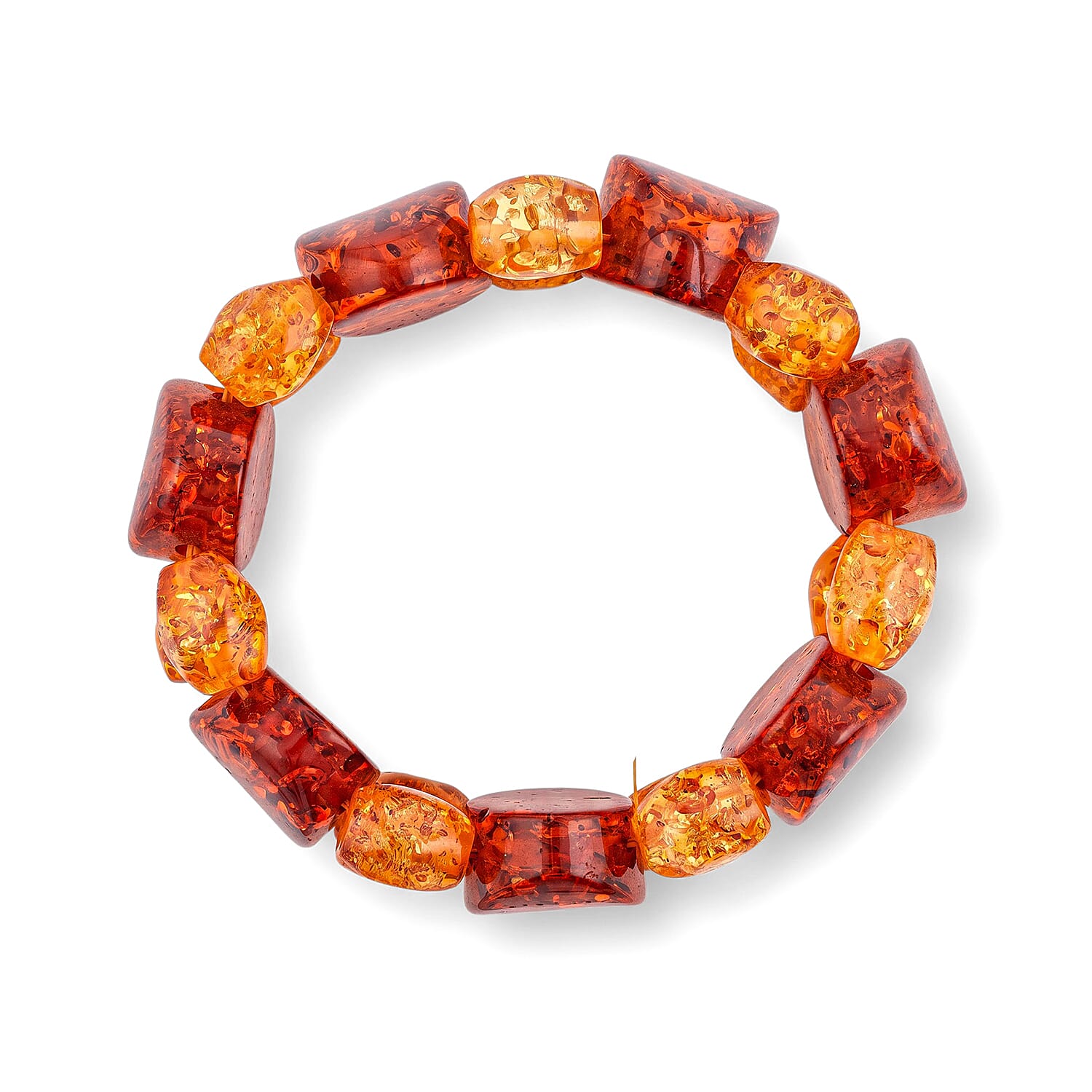 Mix Amber 198.00 ctw Stretch Bracelet