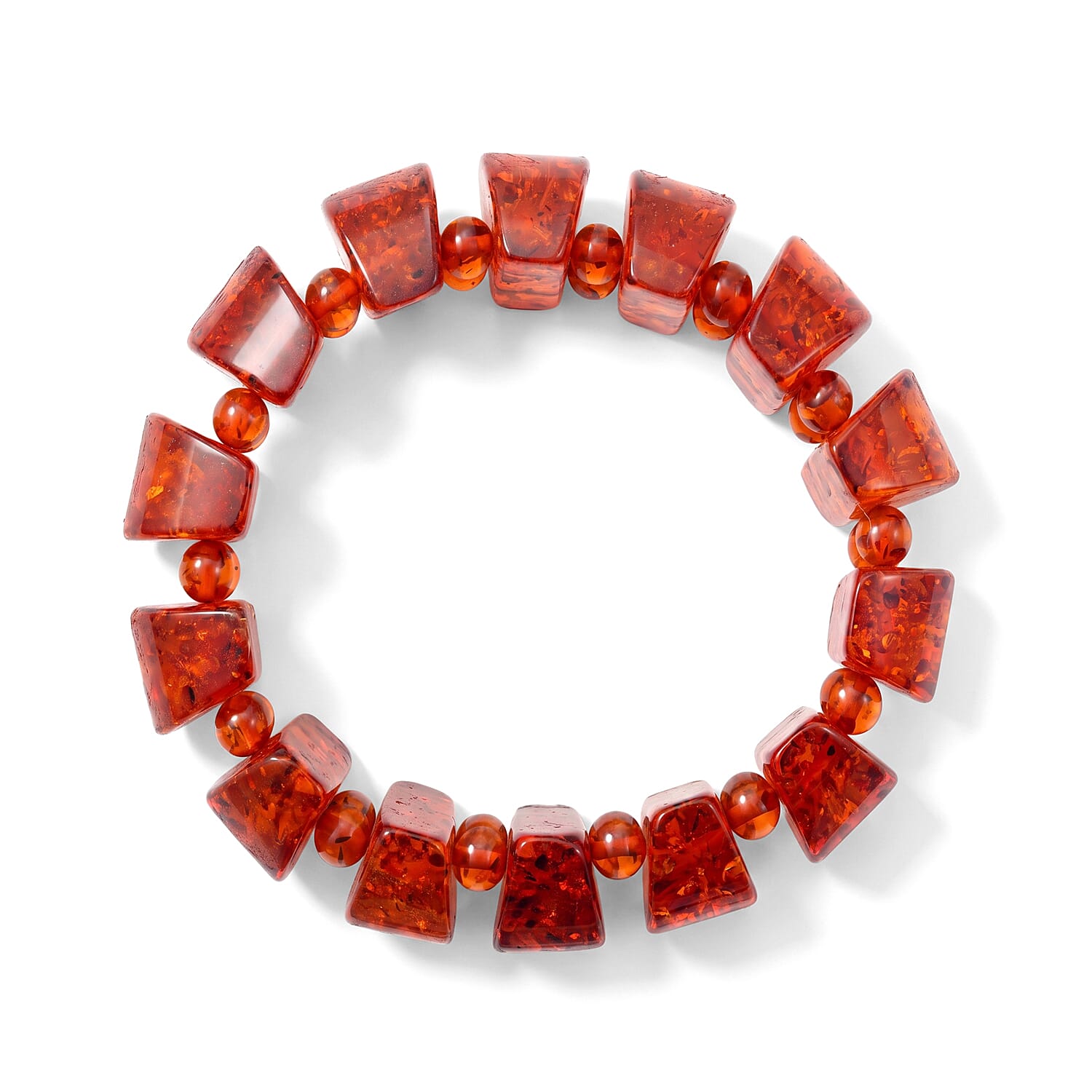 Amber 205.00 ctw Tanker Stretch Bracelet