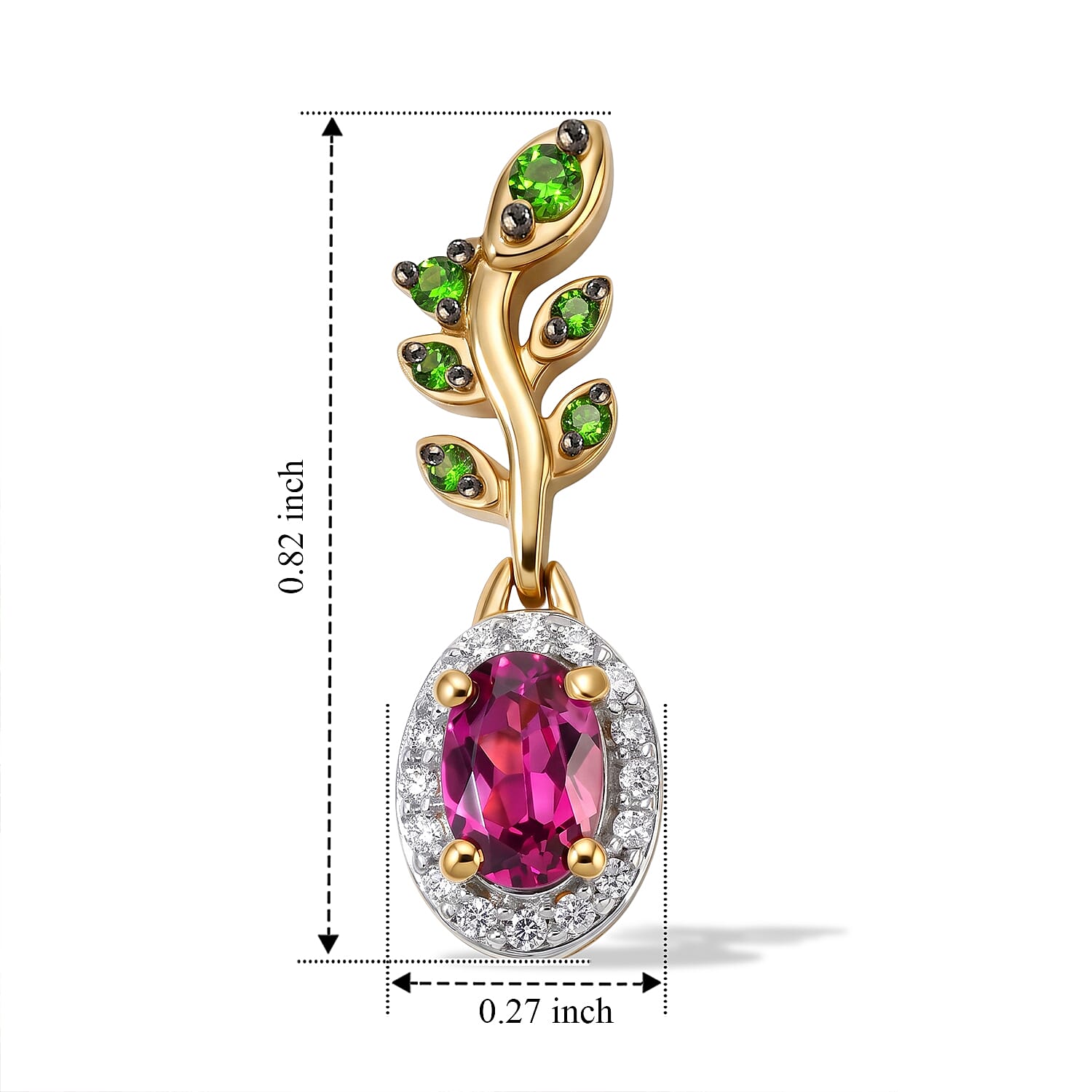 D'Joy Premium Tanzanian Wine Garnet and Multi Gemstone 1.10 ctw Earrings in 18K Vermeil Yellow Gold Over Sterling Silver