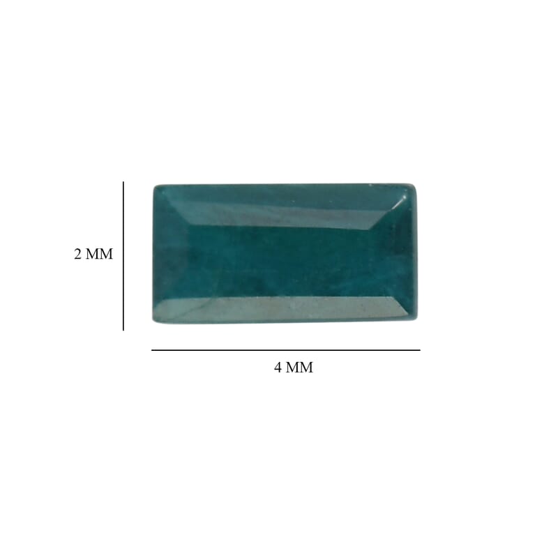 Teal Grandidierite (Bgt 4x2 mm) 0.20 ctw