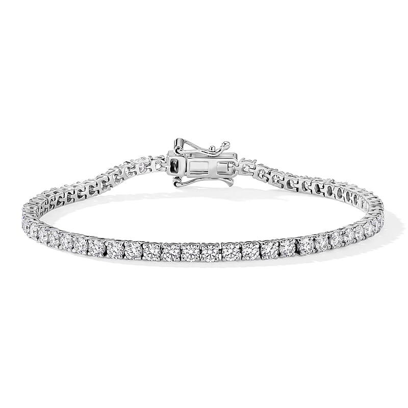 Luxuriant Lab Grown Diamond G-H SI 2.00 ctw Bracelet in Platinum Over Sterling Silver (7.25 In)