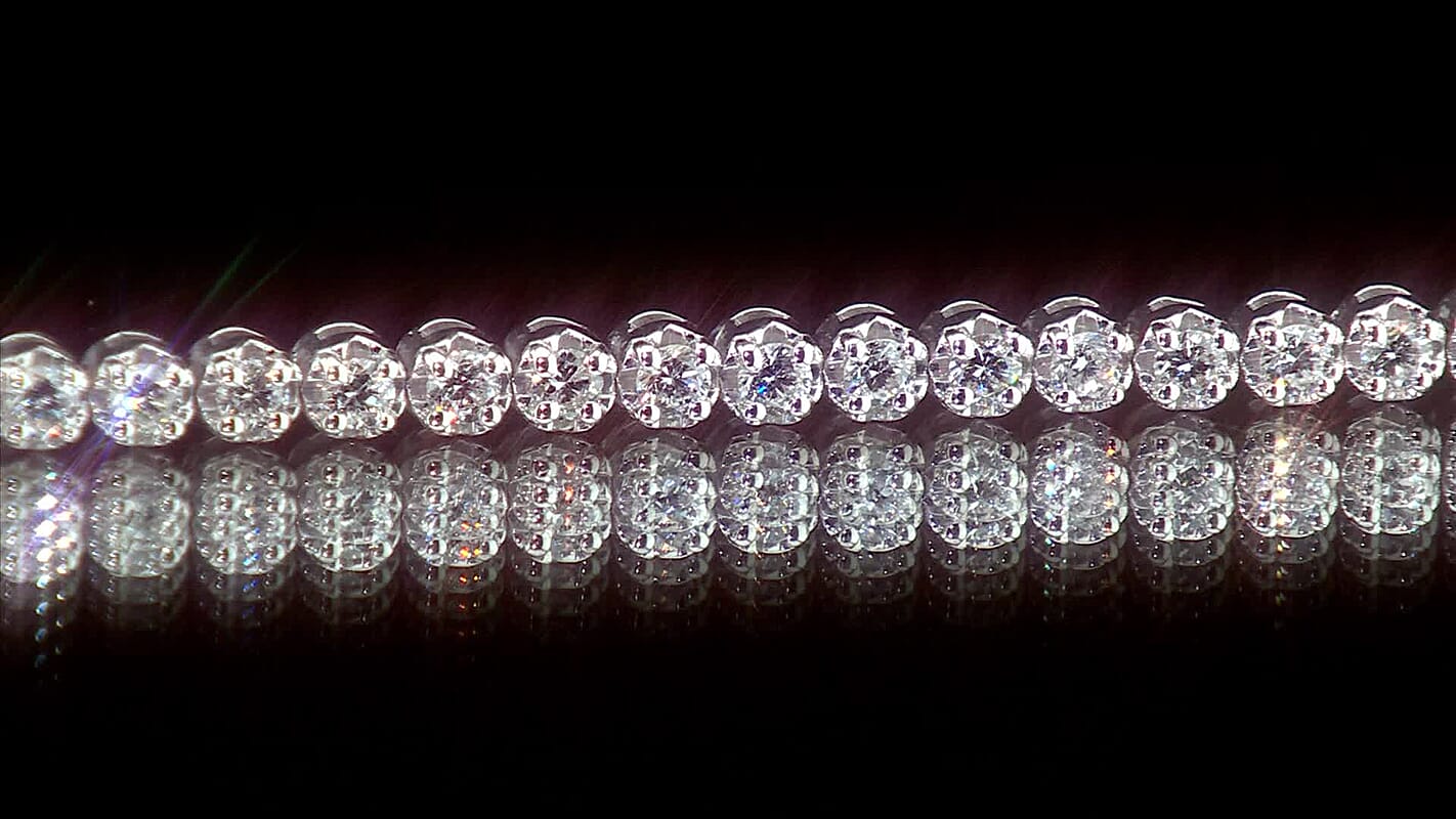 Lab Grown Diamond (G-VS) Tulip Design Bracelet in Platinum Over Sterling (7.25 In) 2.00 ctw
