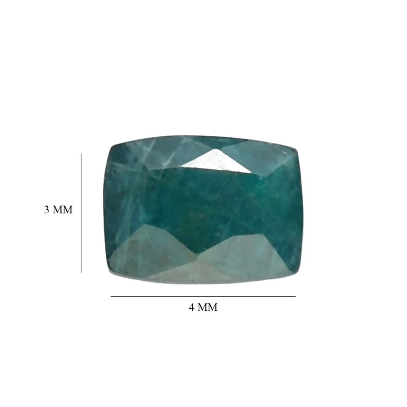 Teal Grandidierite Set of 3 (Cush 4x3 mm) 0.48 ctw