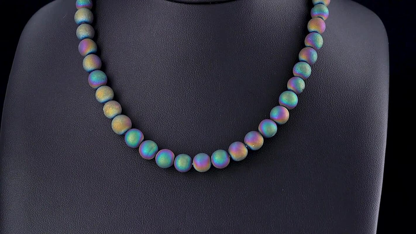 GCS Drusy Agate 160.00 ctw Beaded Strand 15 In.