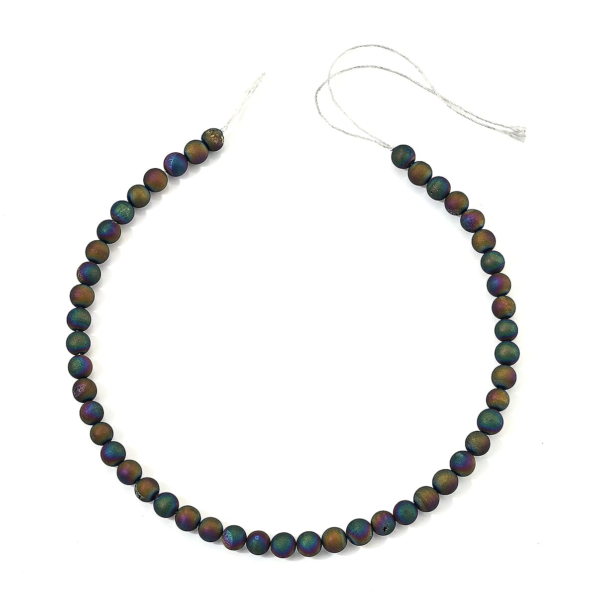 GCS Drusy Agate 160.00 ctw Beaded Strand 15 Inches