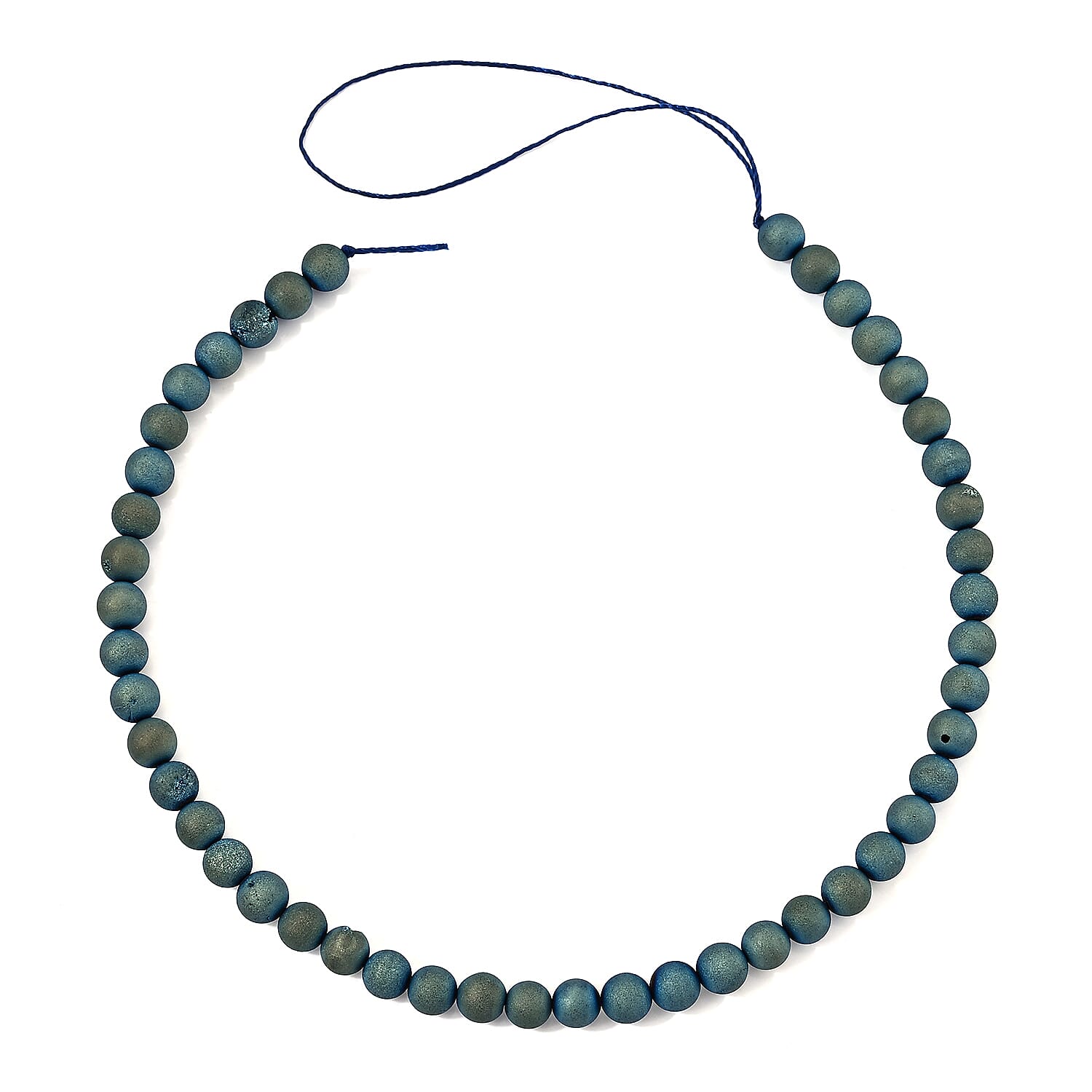 GCS Drusy Agate 160.00 ctw Beaded Strand 15 Inches