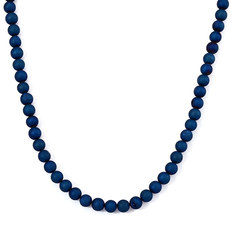 GCS Drusy Agate 160.00 ctw Beaded Strand 15 Inches