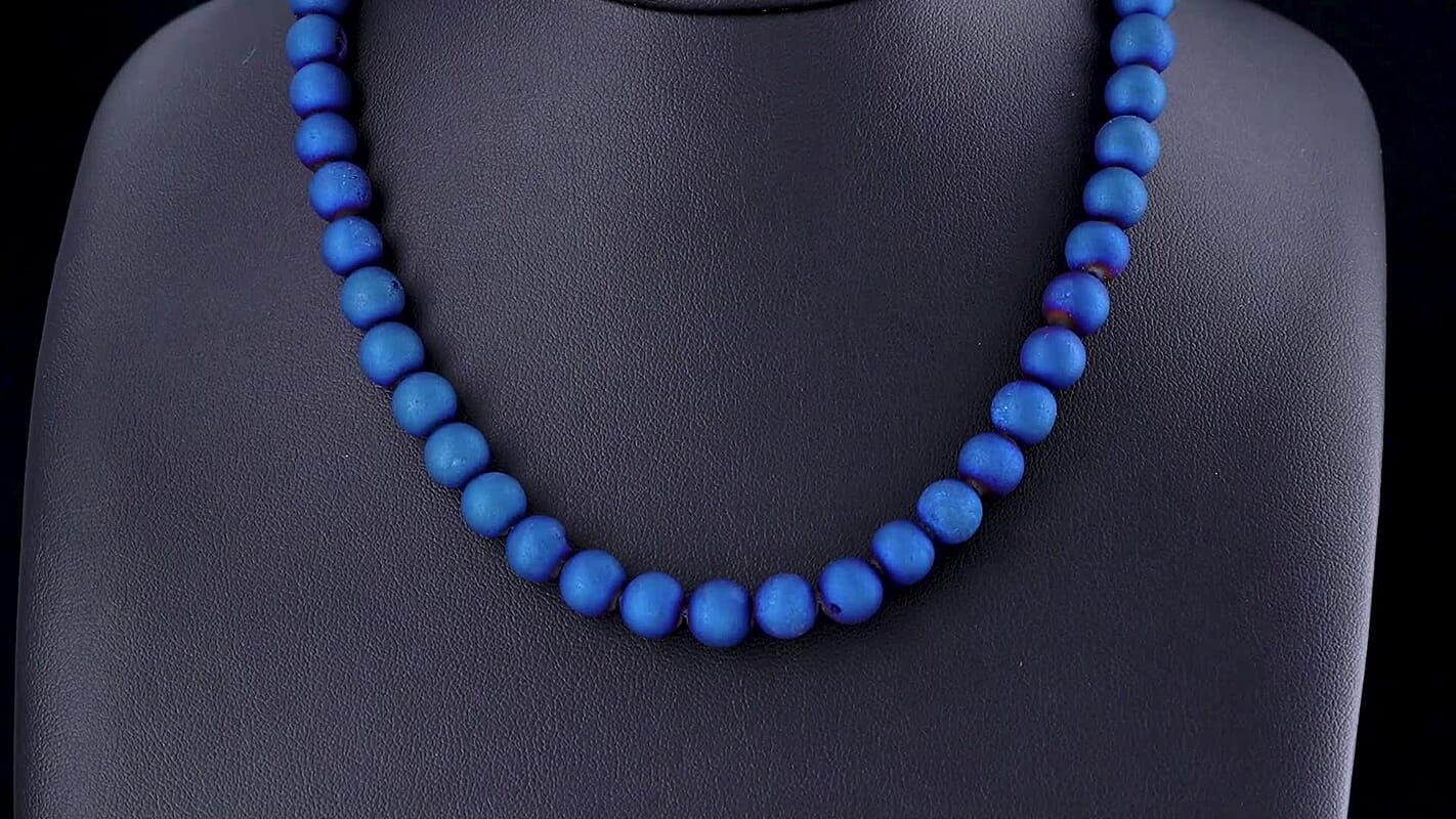 GCS Drusy Agate 7-9mm Beaded Strand (15 Inches) 160.00 ctw