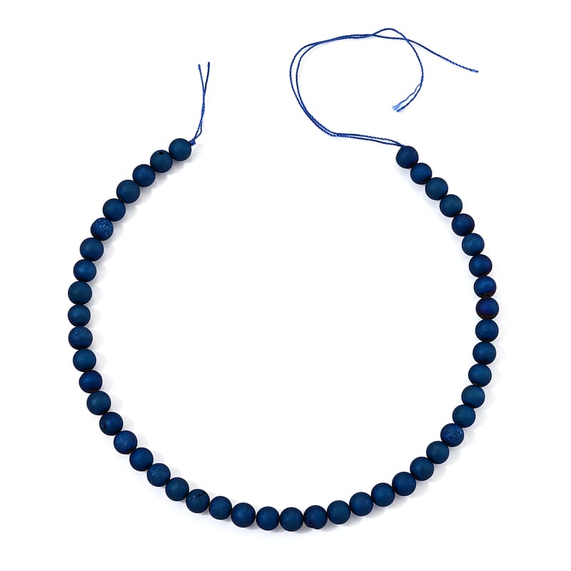 GCS Drusy Agate 160.00 ctw Beaded Strand 15 Inches