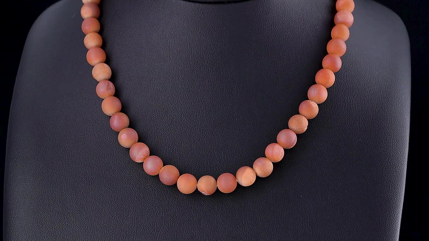 GCS Drusy Agate 160.00 ctw Bead Strand 15 Inches
