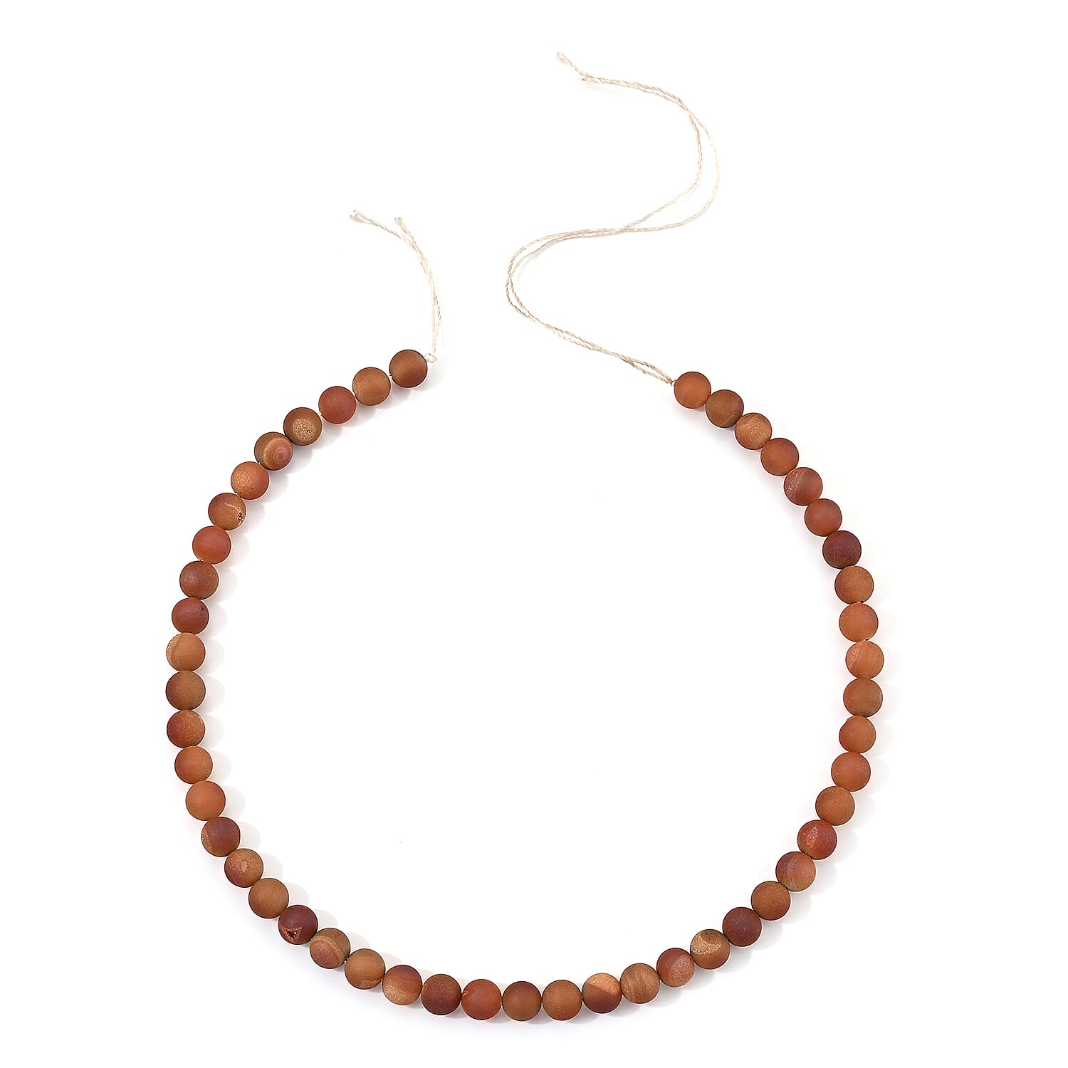 GCS Drusy Agate 160.00 ctw Beaded Strand 15 Inches