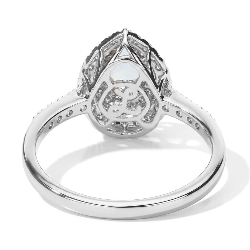 Certified and Appraised Luxoro AAA Paraiba Tourmaline and Diamond I2 1.00 ctw Ring in 10K White Gold (Size 5.0)