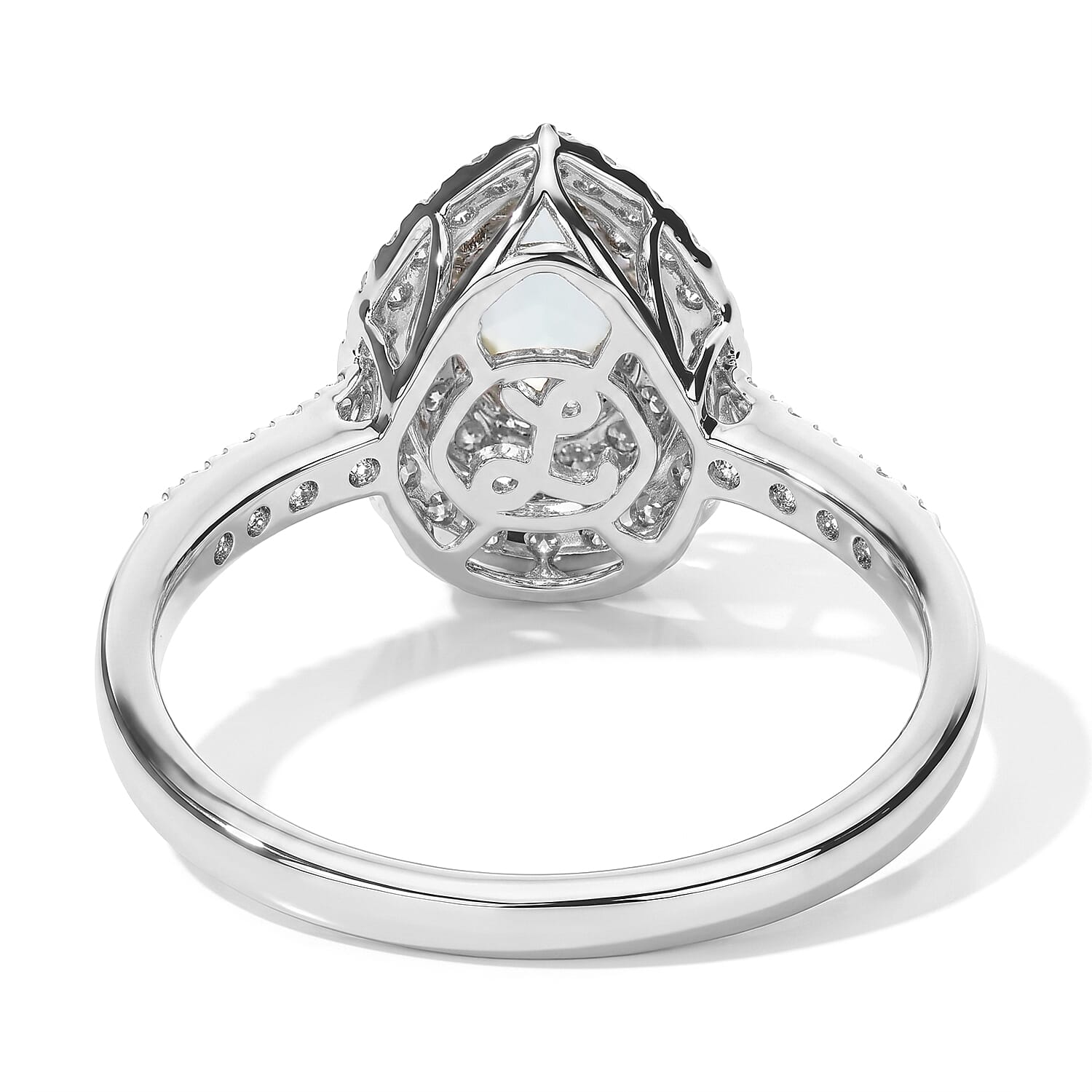 Certified and Appraised Luxoro AAA Paraiba Tourmaline and Diamond (I2) 1.00 ctw Ring in 10K White Gold (Size 8.0)