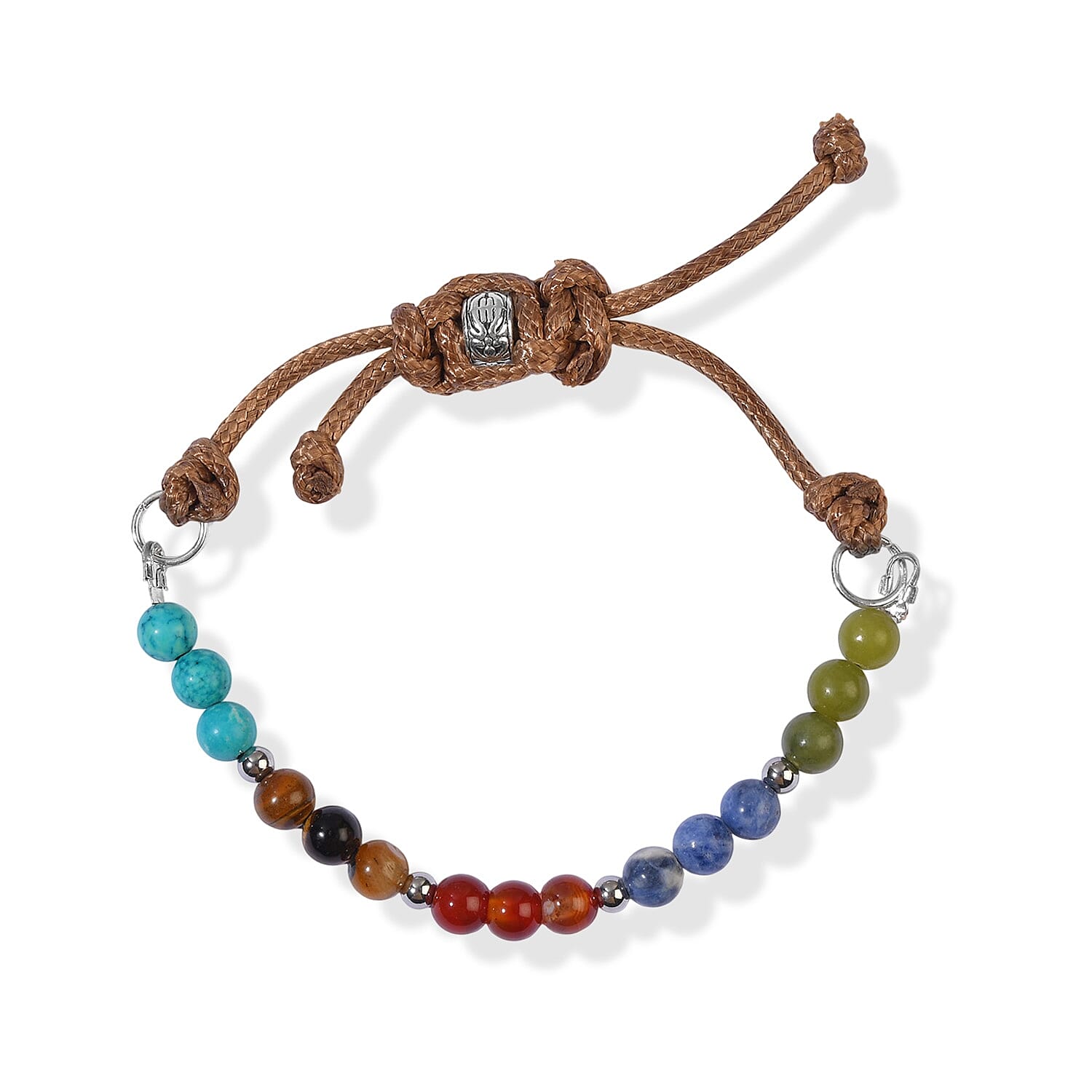 GCS Sodalite and Multi Gemstone 24.15 ctw Bracelet in Platinum Bond
