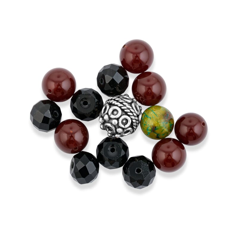 GCS Black Agate, Red Agate and Green Jasper Bracelet Kit in Platinum Bond 98.50 ctw