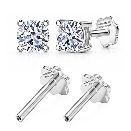 Round / Rhodium Over Sterling Silver / 0.50 - Product card gallery slide 1 (10352985080121)