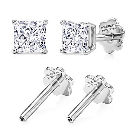 Square / Rhodium Over Sterling Silver - Product card gallery slide 1 (10336725401913)