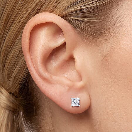 Square / Rhodium Over Sterling Silver - Product card gallery slide 2 (10336725401913)