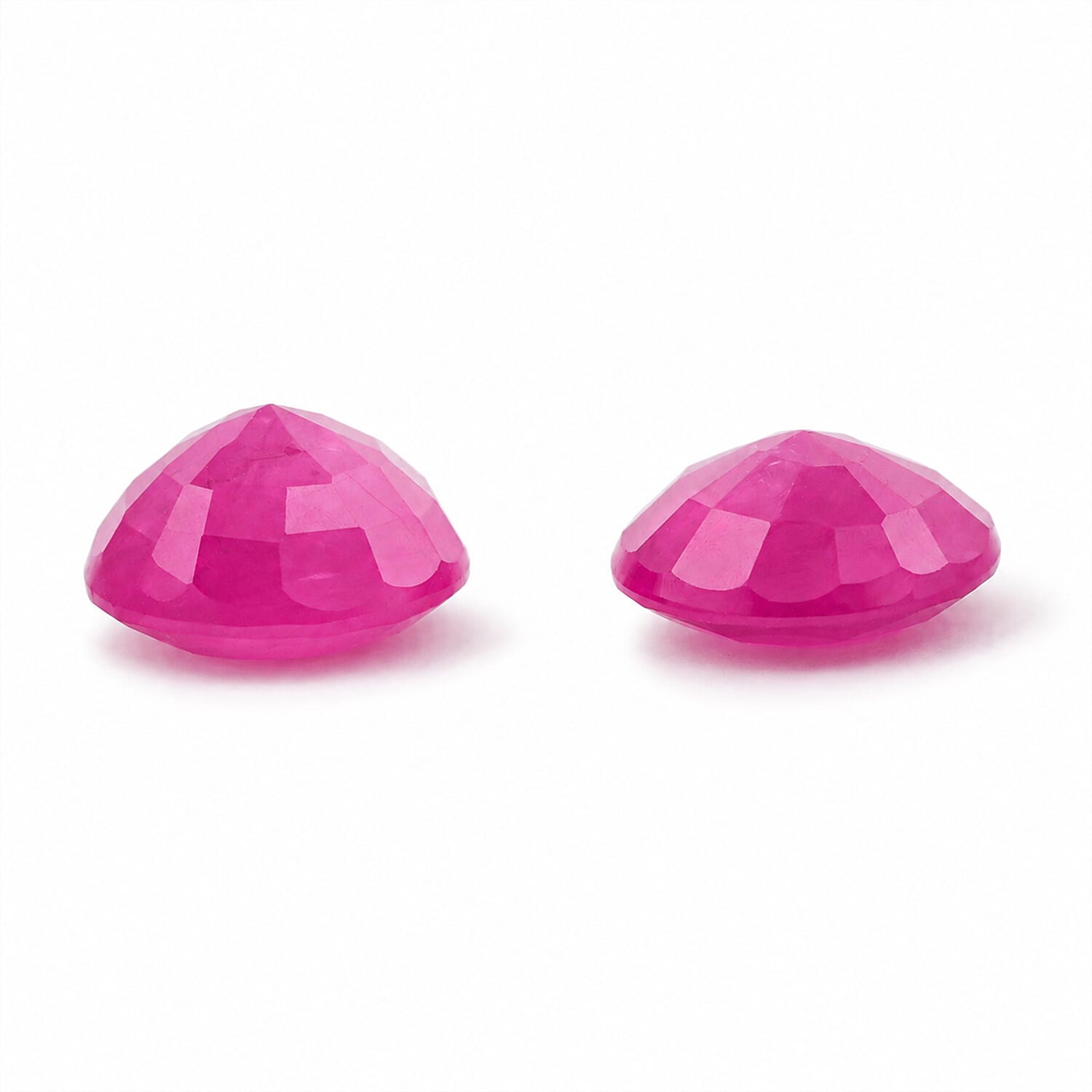 AAA Ruby Set of 2 (Rnd 5 mm) 1.00 ctw