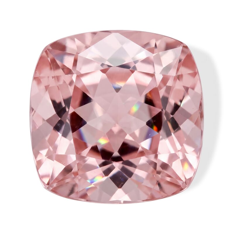 Certified and Appraised AAAA Palmeiras Pink Morganite (Cush 8mm) 3.00 ctw