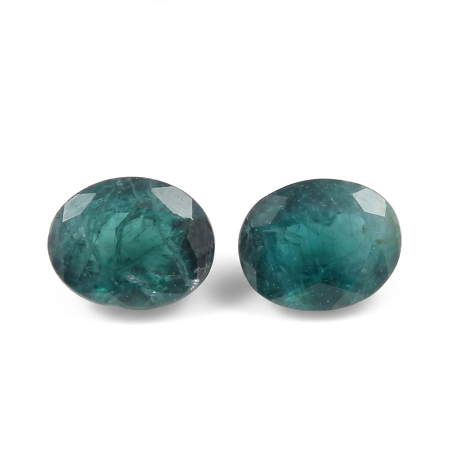 Teal Grandidierite Set of 2 (Ovl 5x4 mm) 0.54 ctw