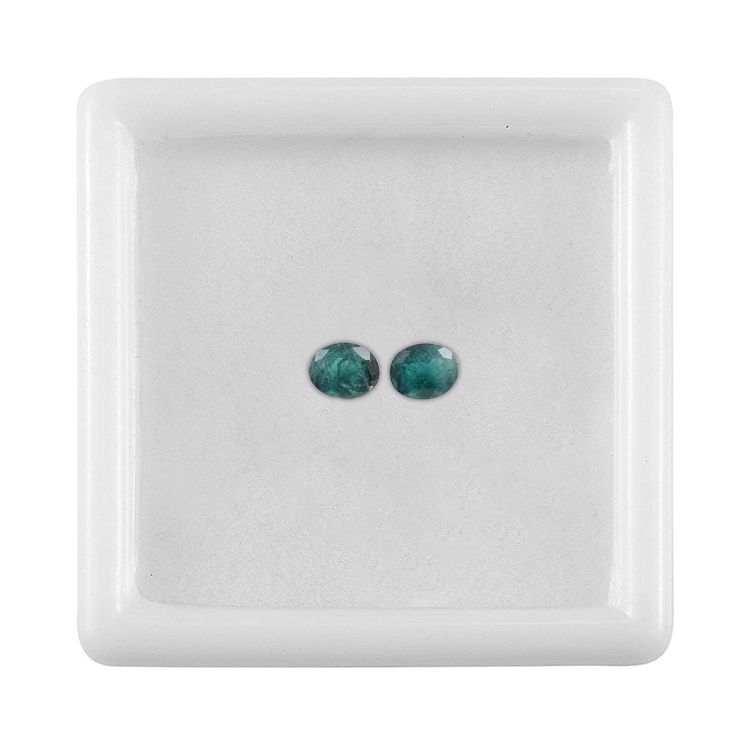 Teal Grandidierite Set of 2 (Ovl 5x4 mm) 0.54 ctw