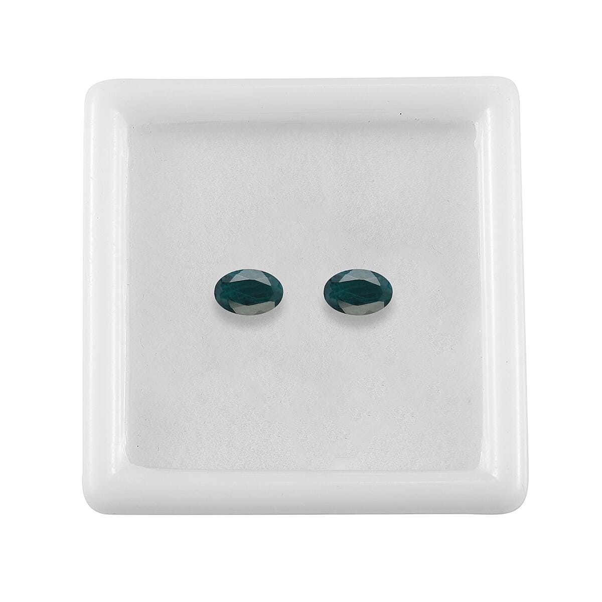 Teal Grandidierite Set of 2 (Ovl 6x4 mm) 0.68 ctw