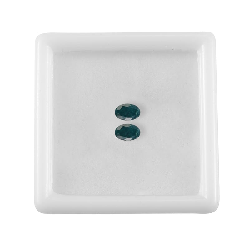 AA Teal Grandidierite Set of 2 (Ovl 6X4 mm) 0.69 ctw