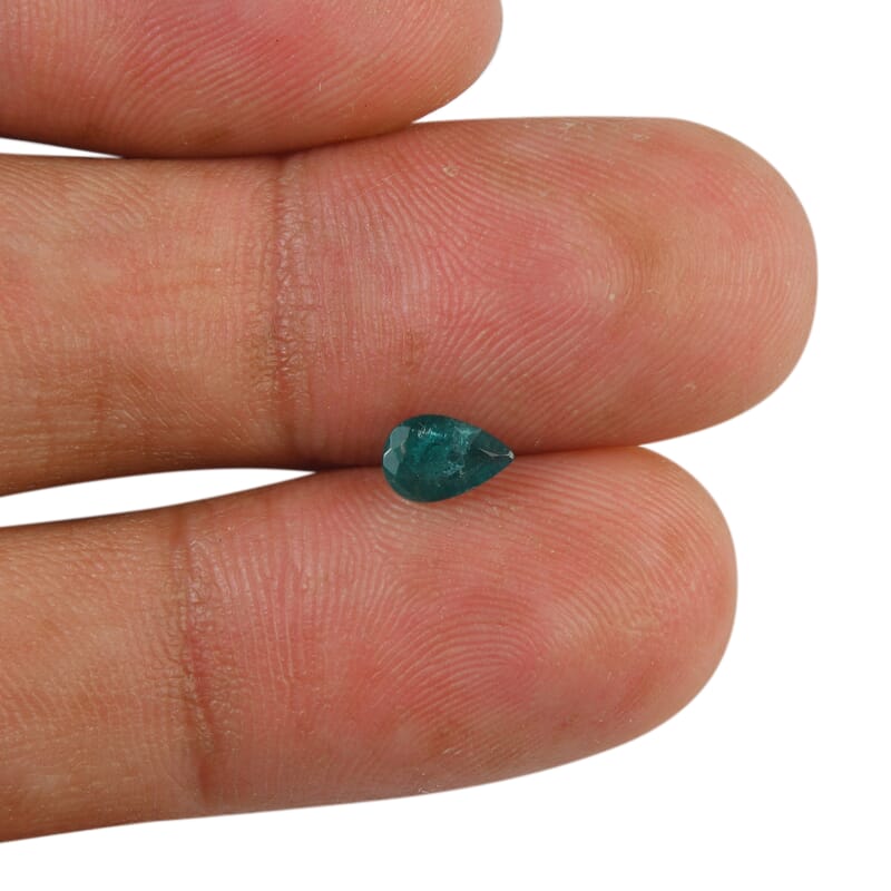 Teal Grandidierite Set of 2 (Pear 6x4 mm) 0.53 ctw