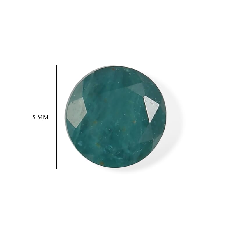 Teal Grandidierite Set of 4 (Rnd 5 mm) 1.94 ctw