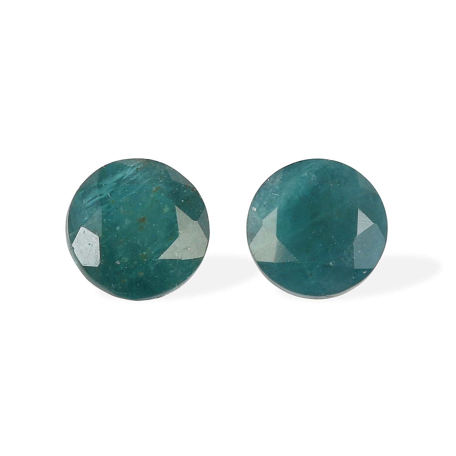 Teal Grandidierite Set of 2 (Rnd 5.25 mm) 1.10 ctw