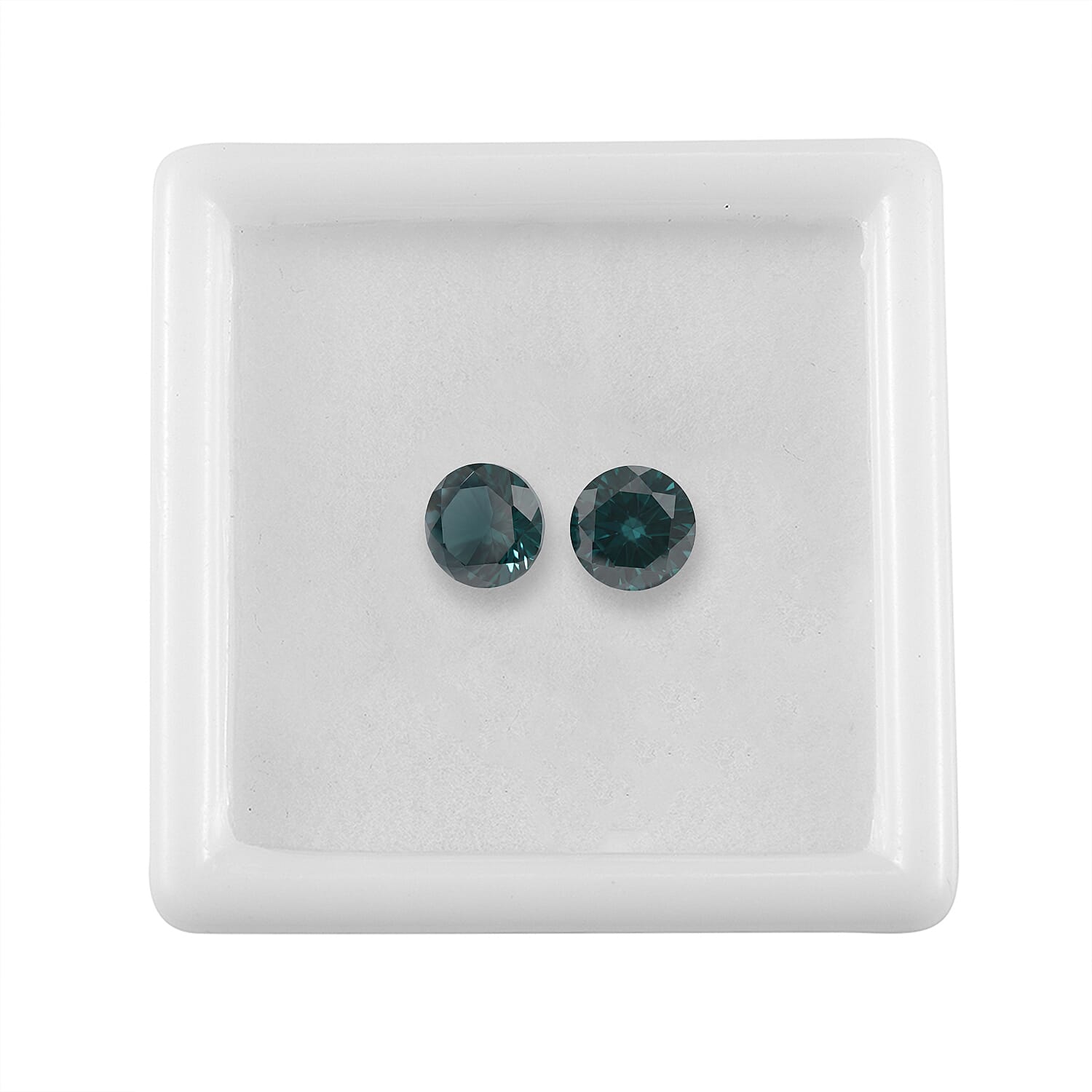 AAA Teal Grandidierite Set of 2 (Rnd 5.75 mm) 1.39 ctw