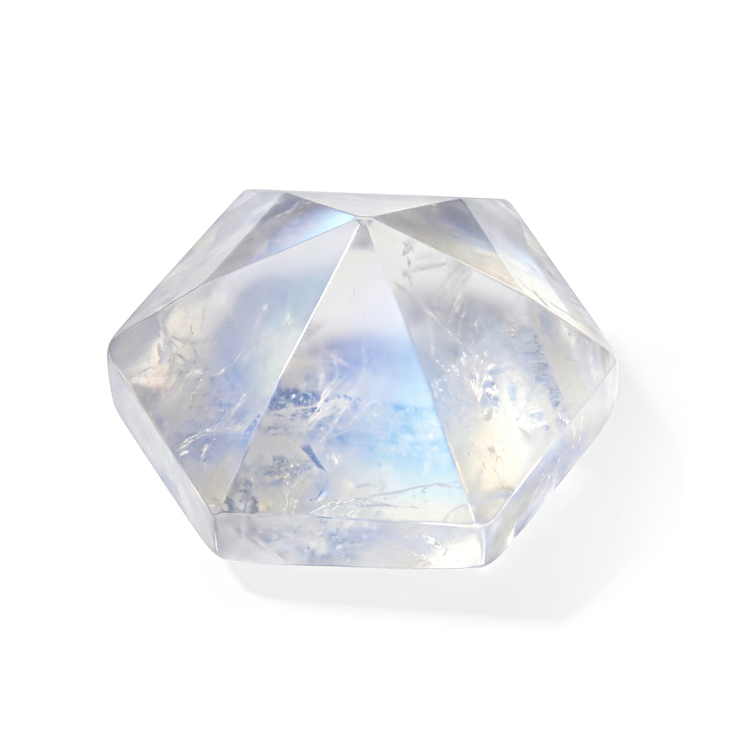 Rainbow Moonstone Set of 2 (Hex 6 mm) 1.71 ctw