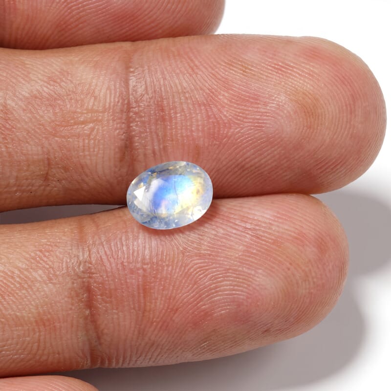 AA Rainbow Moonstone Set of 2 (Ovl 8x6 mm) 2.19 ctw