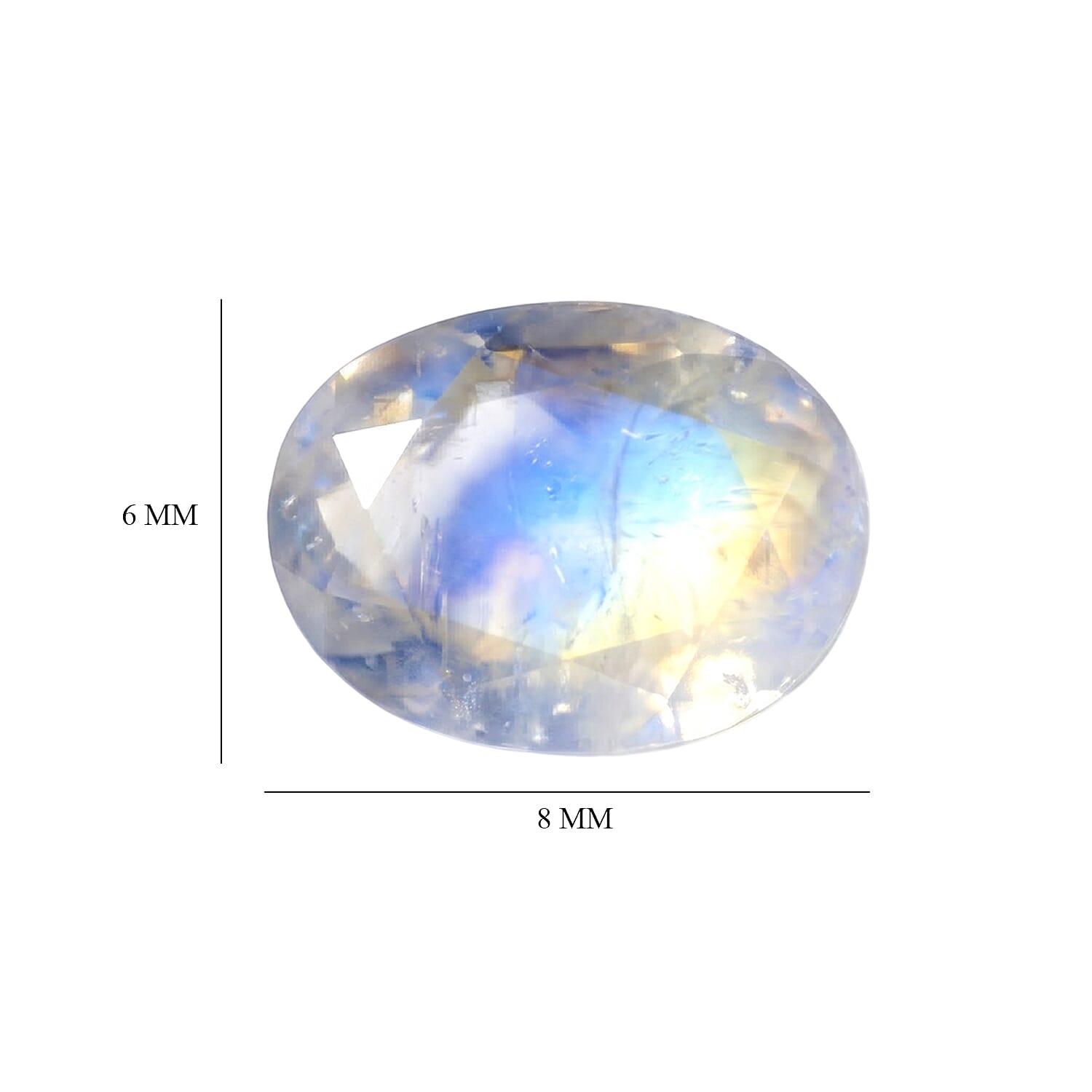 AA Rainbow Moonstone Set of 2 (Ovl 8x6 mm) 2.19 ctw