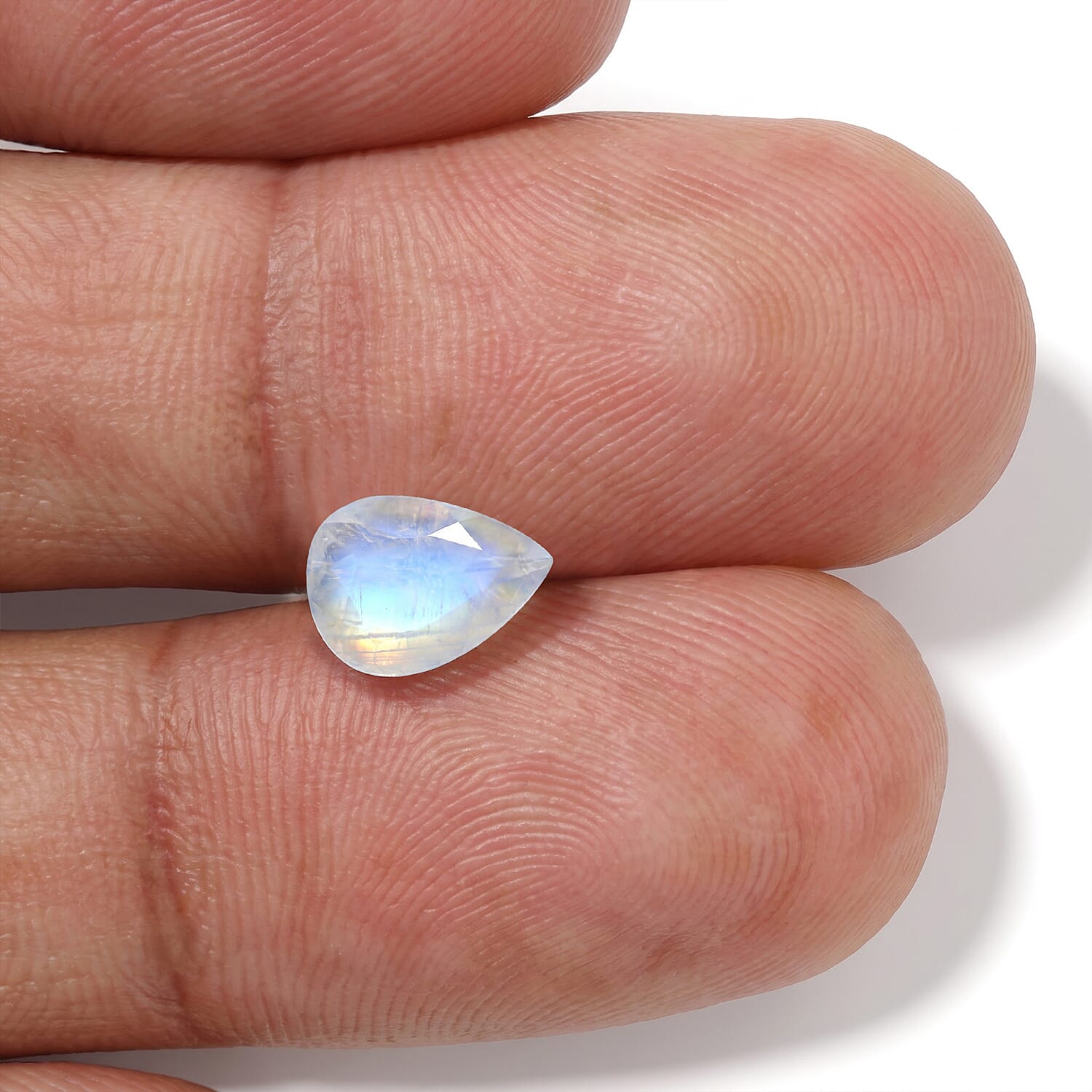 Rainbow Moonstone Set of 2 (Pear 8x6 mm) 1.90 ctw