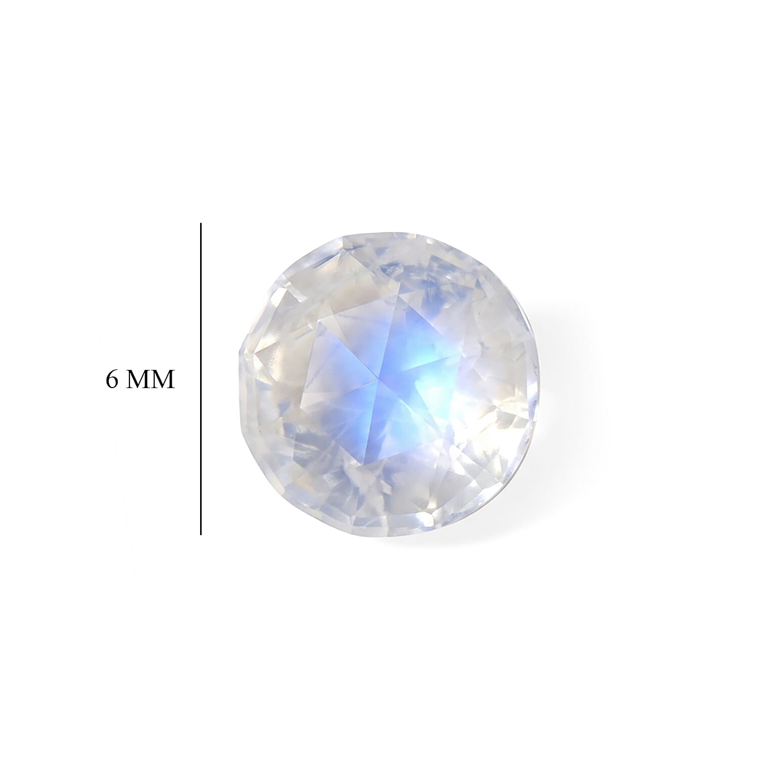 AA Rainbow Moonstone Set of 2 (Rnd 6 mm) 0.77 ctw