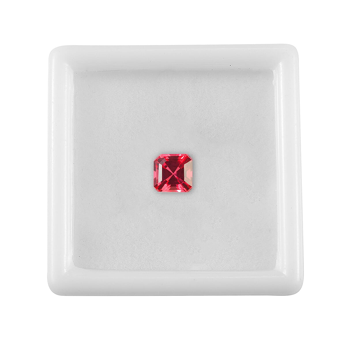 Lab Grown Padparadscha Sapphire (Oct 6x6 mm) 1.29 ctw