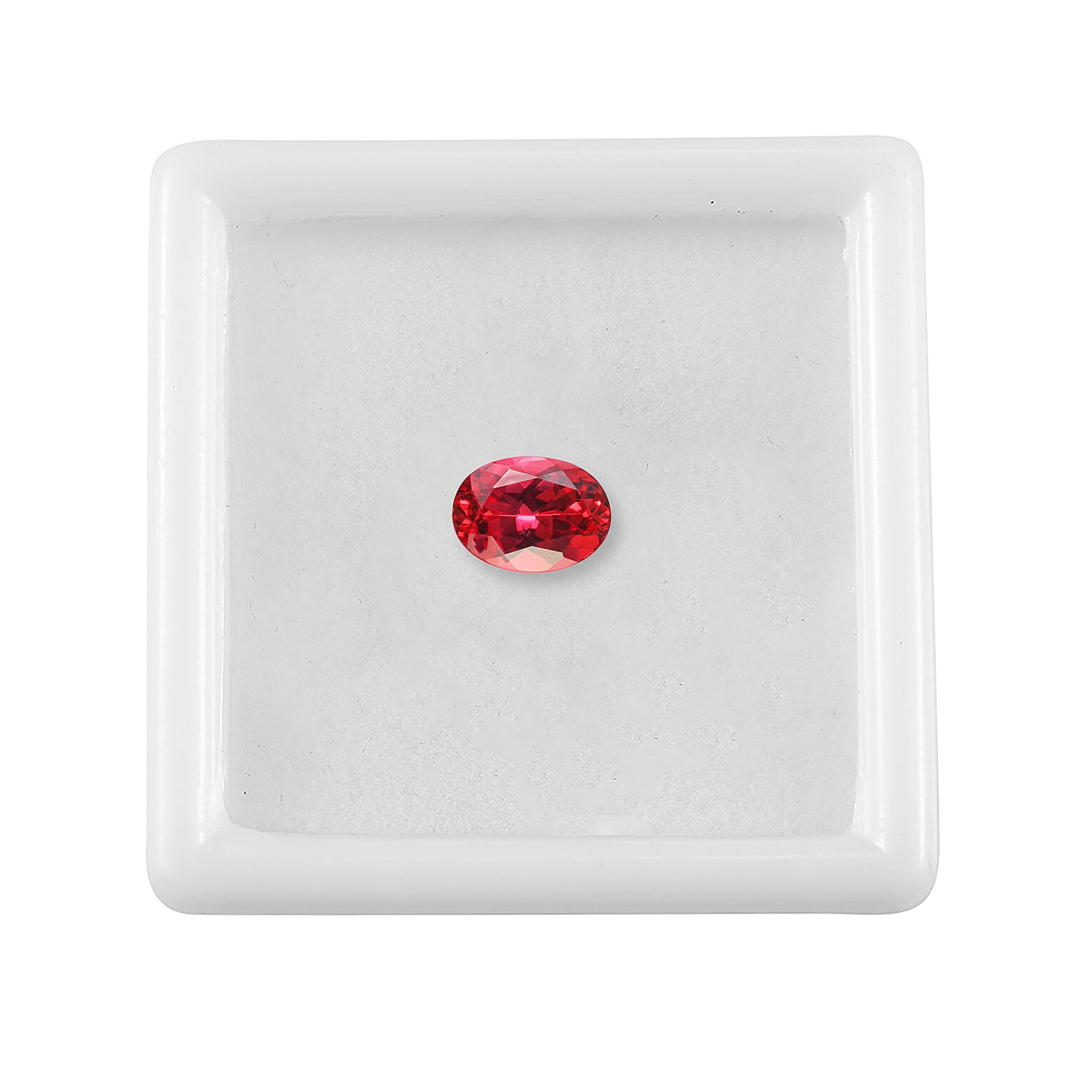 Lab Grown Padparadscha Sapphire (Ovl 8x6 mm) 1.45 ctw