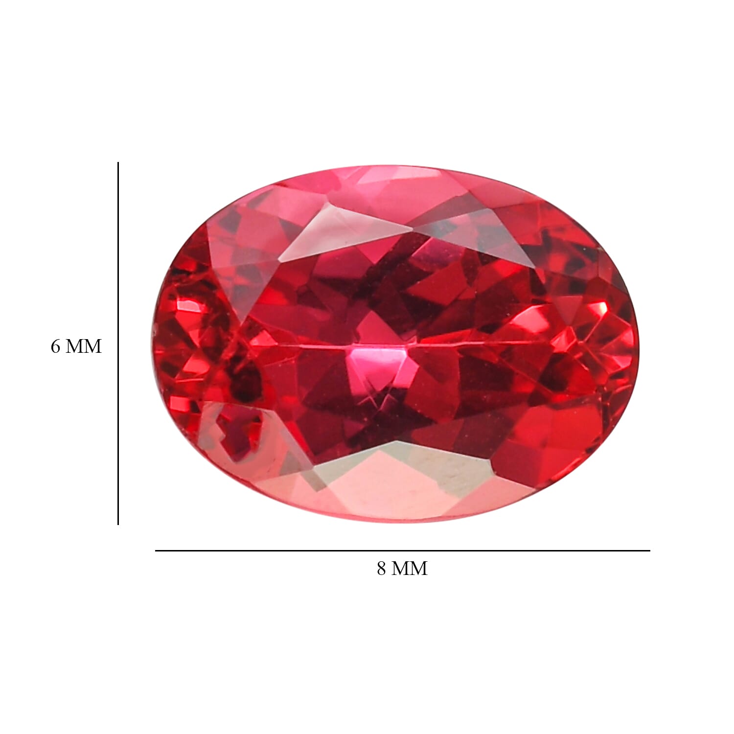 Lab Grown Padparadscha Sapphire (Ovl 8x6 mm) 1.45 ctw