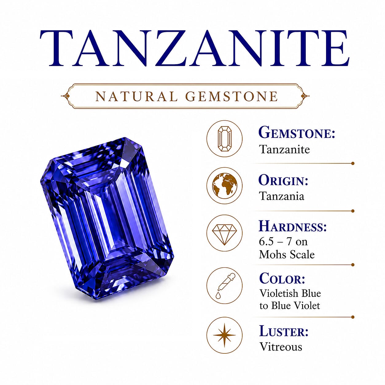 Premium Tanzanite and Diamond I2 2.65 ctw Ring in 10K Yellow Gold (Size 6.0)