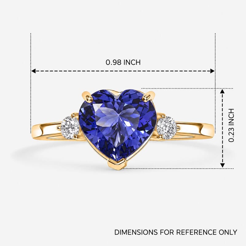 Regal Muse – Tanzanite Heart Ring