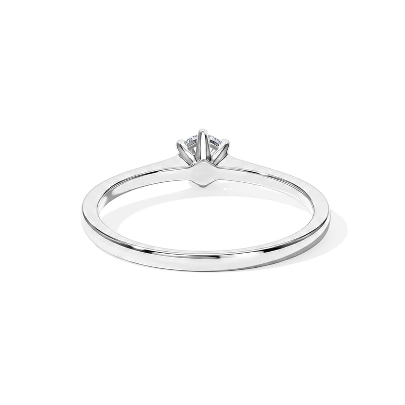 Luxuriant Lab Grown Diamond E-F VS 0.25 ctw Solitaire Ring in Rhodium Over Sterling Silver (Size 5.0)