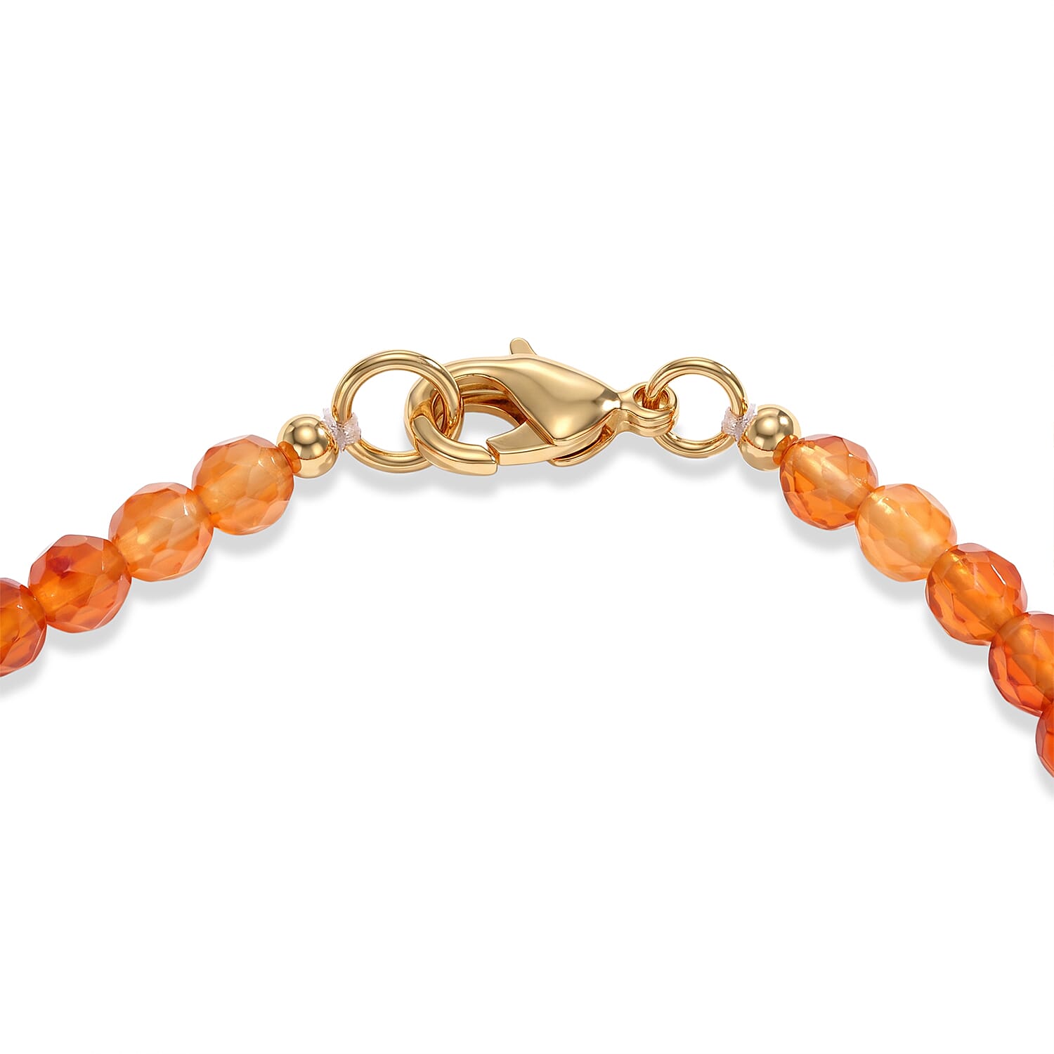 EverTrue Volcanic Triplet Quartz and Carnelian 23.20 ctw Bracelet in 18K YG Plated (6.50 In)