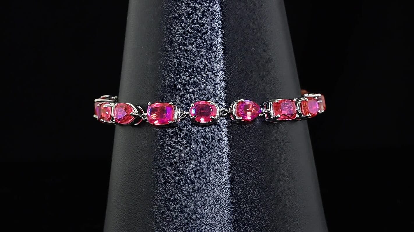 EverTrue Volcanic Triplet Quartz, Carnelian Bracelet in 18K YG Plated (6.50 In) 19.40 ctw