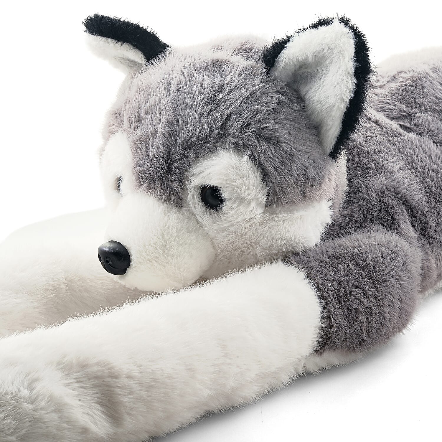 Gray Calm-Panion Pets Weighted Husky Plush
